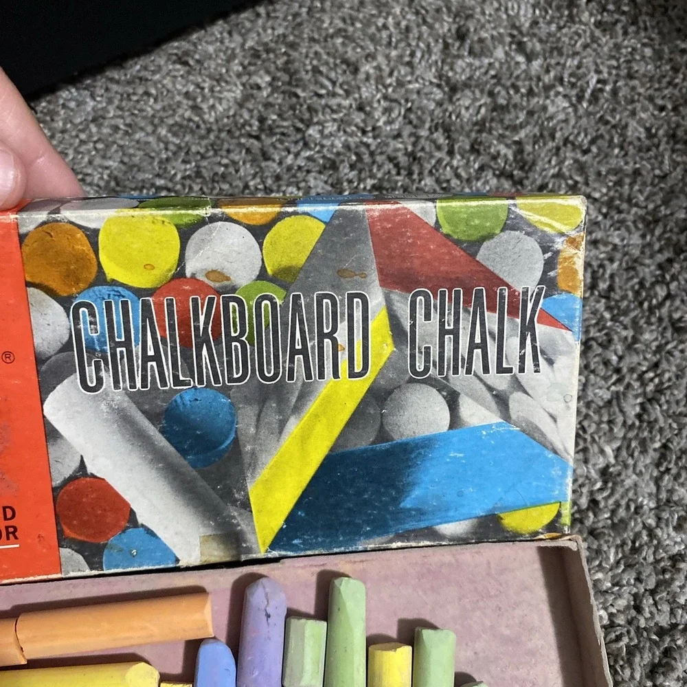 VTG OMEGA CHALKBOARD CHALK IN COLOR USED